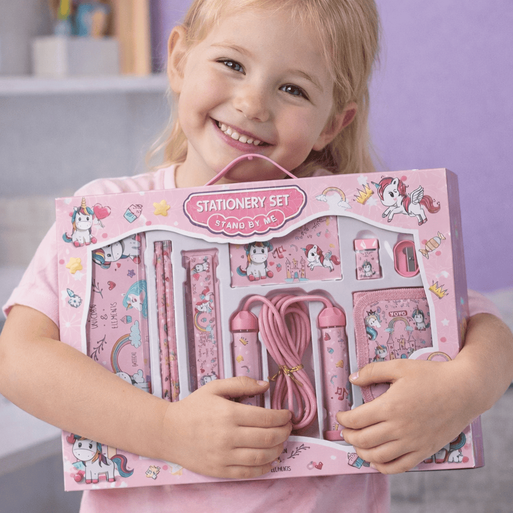 Set de Papelería Escolar (Regalo Ideal) - ¡Todo lo que Necesitas para la Aventura Escolar! 🎒🚀🦄