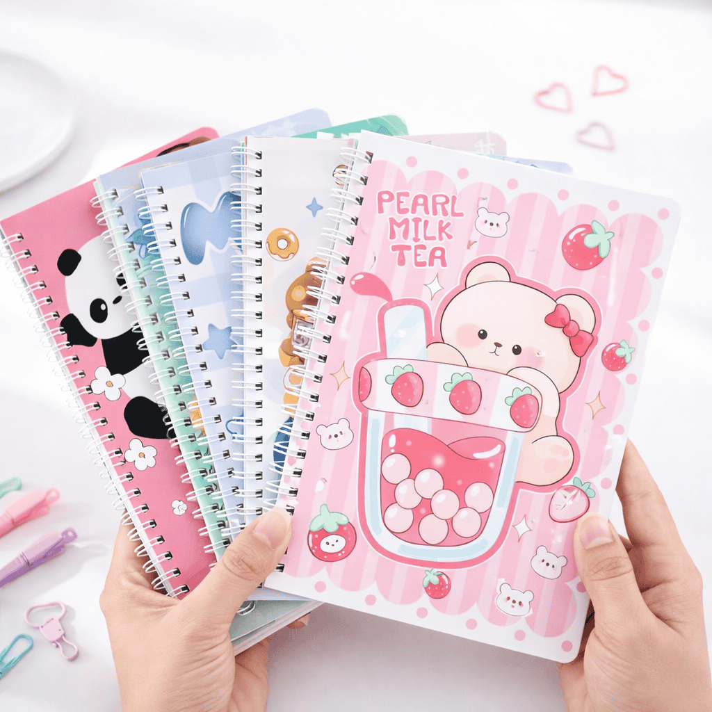 Cuaderno A5 Lindo Diseño con Espirales - ¡Anota tus Ideas con un Toque Cool y Creativo! 📒✨