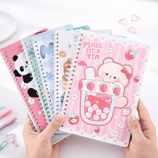 Cuaderno A5 Lindo Diseño con Espirales - ¡Anota tus Ideas con un Toque Cool y Creativo! 📒✨