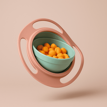 Bowl mágico antiderrame para bebés – Gira 360° y evita derrames mientras comen jugando
