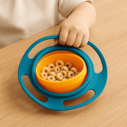 Bowl mágico antiderrame para bebés – Gira 360° y evita derrames mientras comen jugando