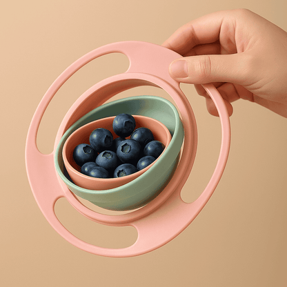 Bowl mágico antiderrame para bebés – Gira 360° y evita derrames mientras comen jugando