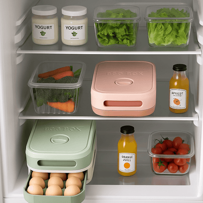 Organizador de huevos apilable para 36 huevos 🥚 Más orden, más frescura y cero derrames en tu heladera