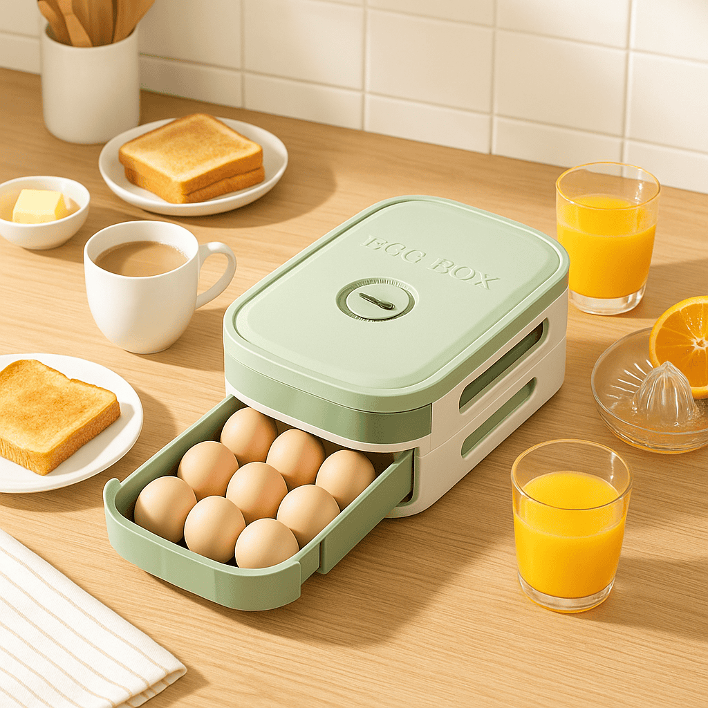 Organizador de huevos apilable para 36 huevos 🥚 Más orden, más frescura y cero derrames en tu heladera