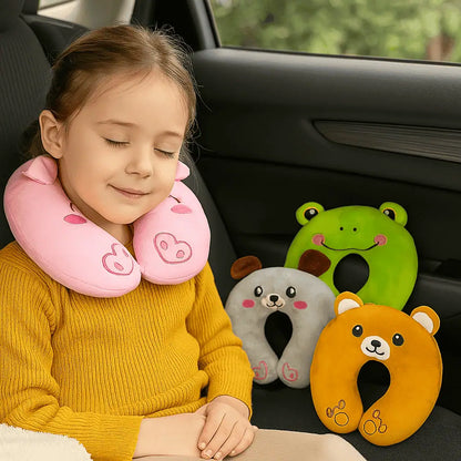 Almohada de viaje infantil con diseño de animalitos – Súper suave y ergonómica