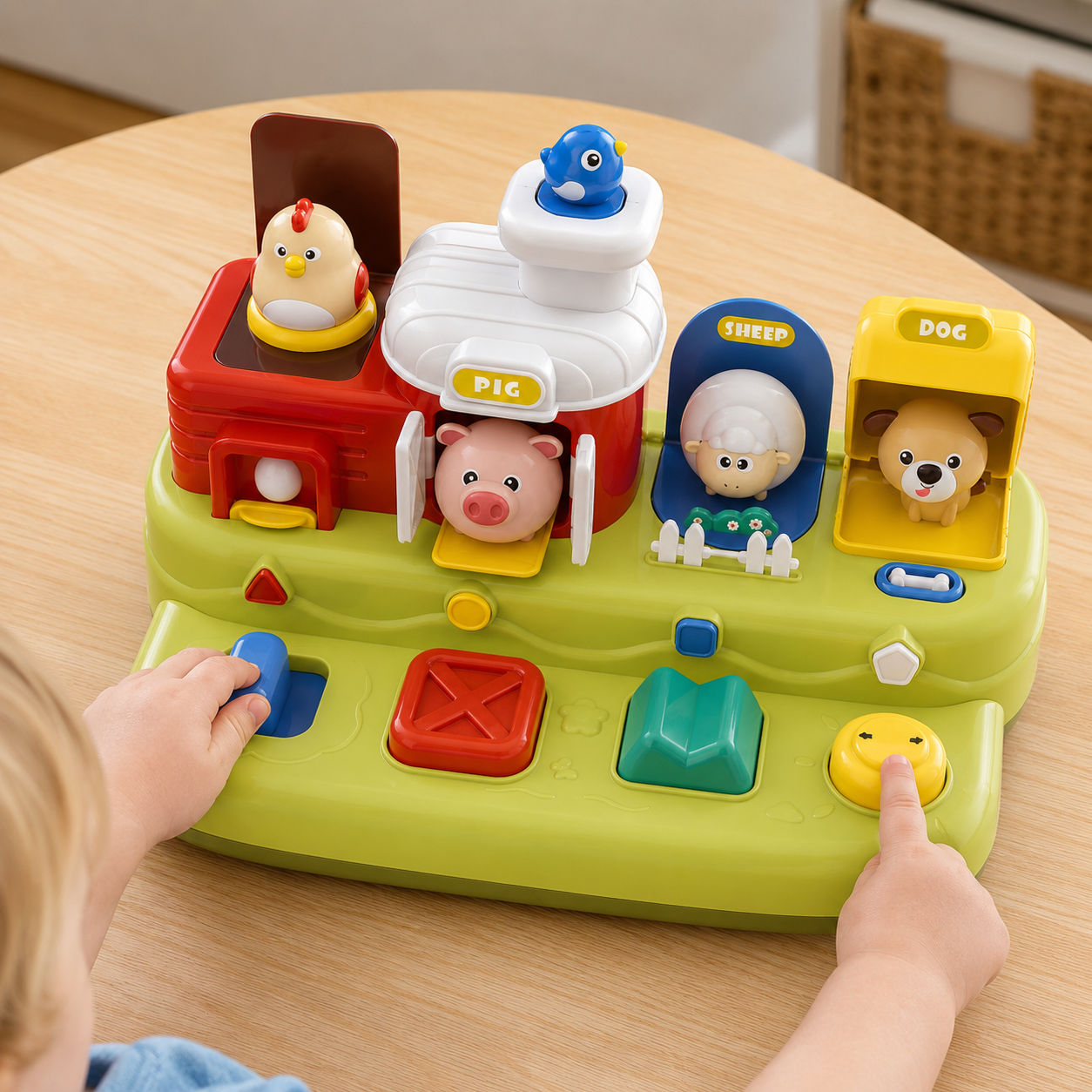 Juguete Interactivo Animales de la Granja con Música, Sonidos y Sistema Pop-Up