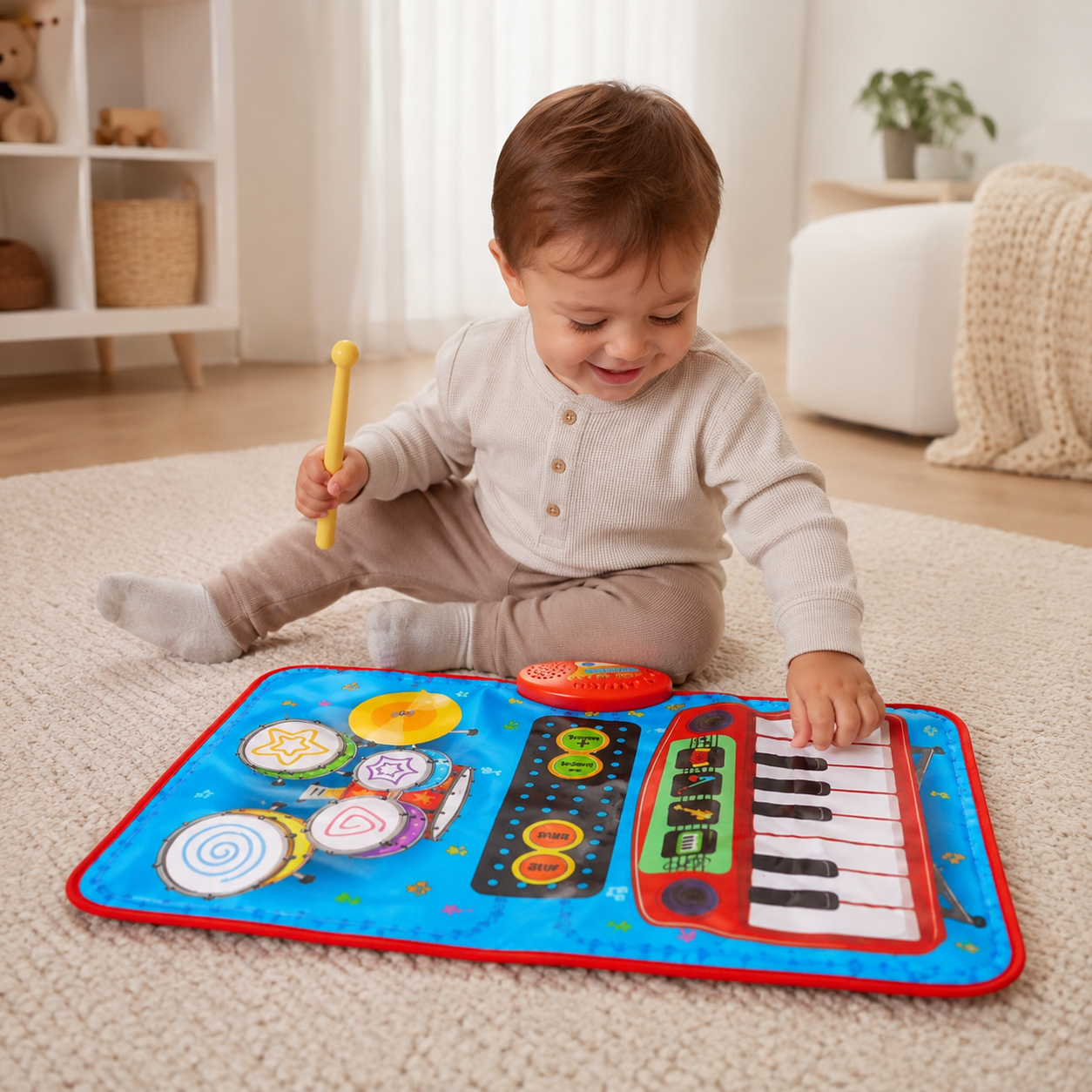 Alfombra banda musical para bebés 4  instrumentos