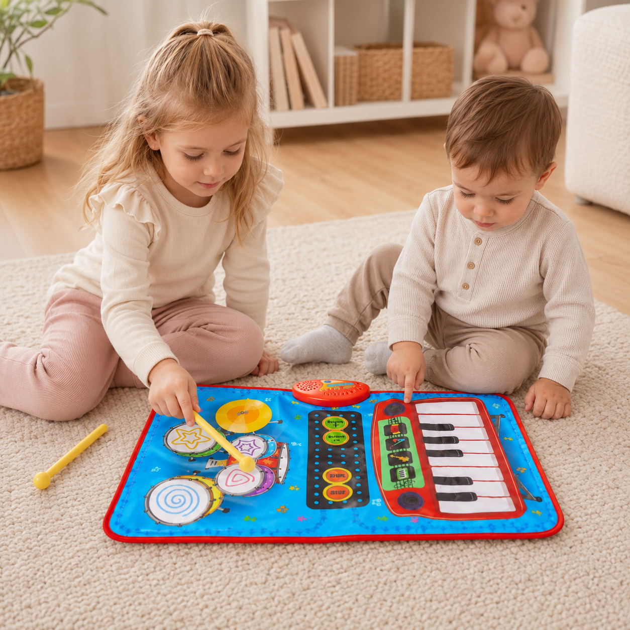Alfombra banda musical para bebés 4  instrumentos