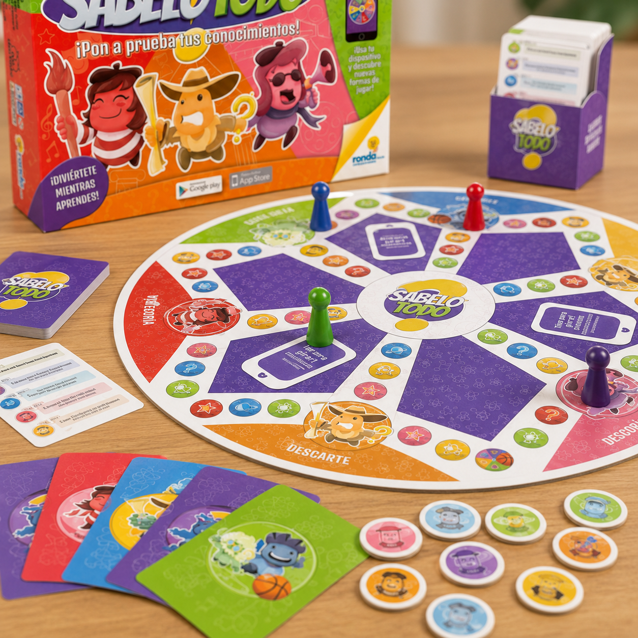 Juego de Mesa Sabelotodo Ronda con App – Preguntas y Desafíos