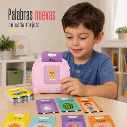 Lector de Tarjetas Educativas Bilingüe Inglés–Español – 224 Palabras y Sonidos