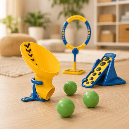 Juego de Puntería y Lanzamiento de Pelotas STEM – Desafío de Destreza Infantil
