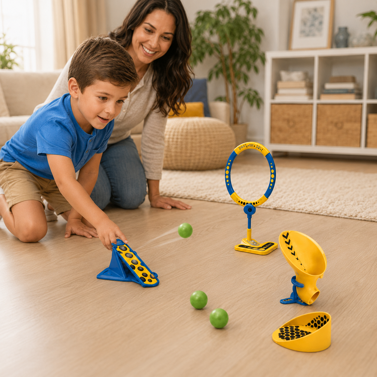 Juego de Puntería y Lanzamiento de Pelotas STEM – Desafío de Destreza Infantil
