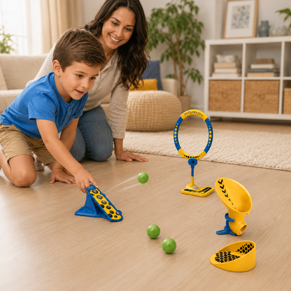 Juego de Puntería y Lanzamiento de Pelotas STEM – Desafío de Destreza Infantil