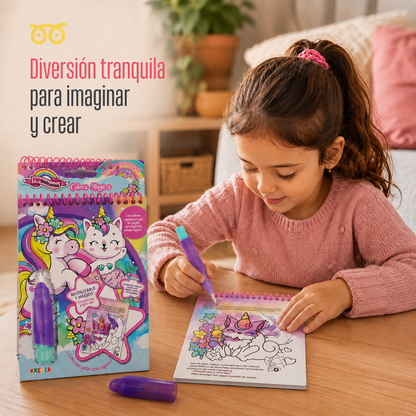 Libro Mágico de Unicornios para Pintar con Agua – Reutilizable y Fácil de Llevar  Descripción