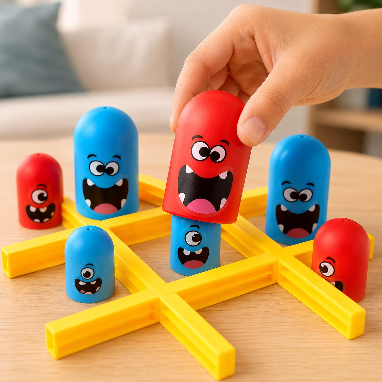 Juego de Estrategia Gobble Game 3 en Línea  Ta te ti con Piezas Apilables