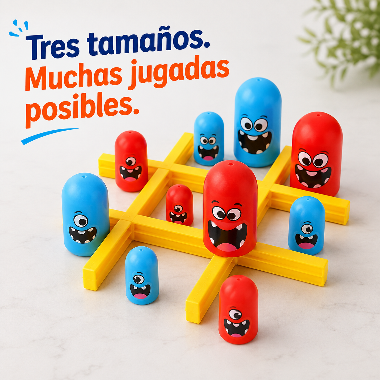 Juego de Estrategia Gobble Game 3 en Línea  Ta te ti con Piezas Apilables
