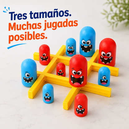 Juego de Estrategia Gobble Game 3 en Línea  Ta te ti con Piezas Apilables