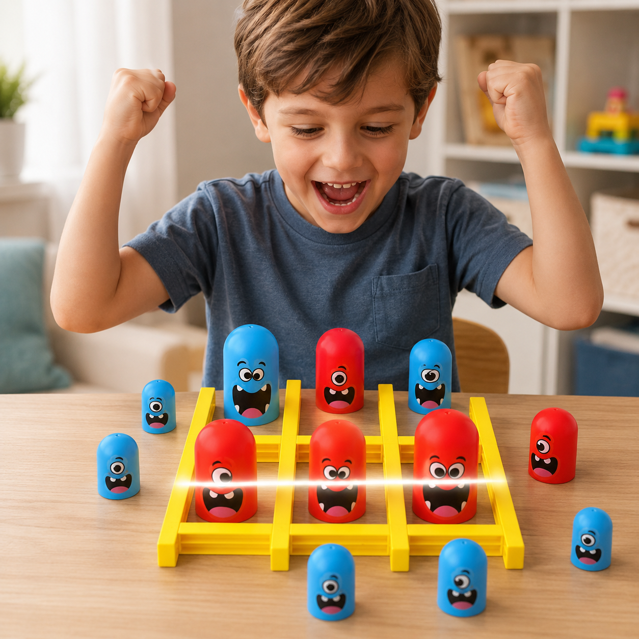 Juego de Estrategia Gobble Game 3 en Línea  Ta te ti con Piezas Apilables
