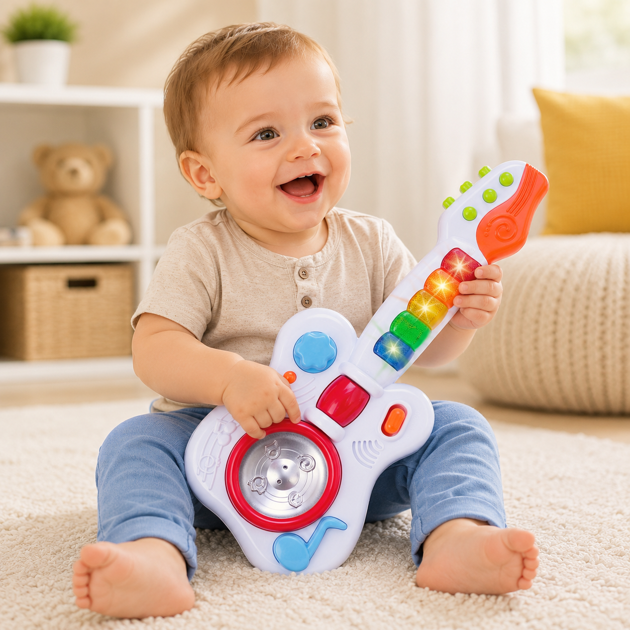 Guitarra Musical para Bebés Bontempi con Luces, Sonidos y Sensor
