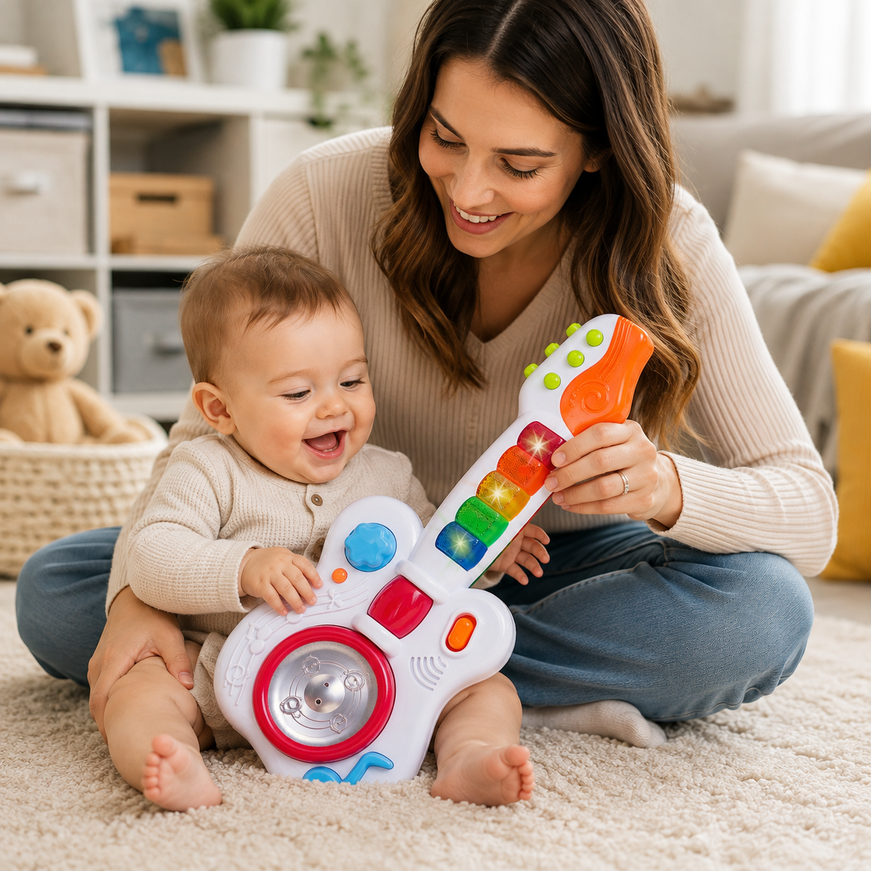 Guitarra Musical para Bebés Bontempi con Luces, Sonidos y Sensor