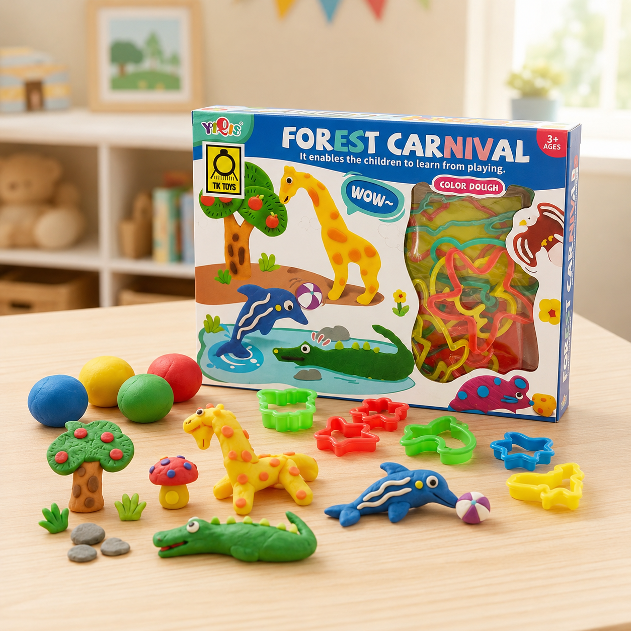 Set de Masas Moldeables Forest Carnival con Moldes de Animales