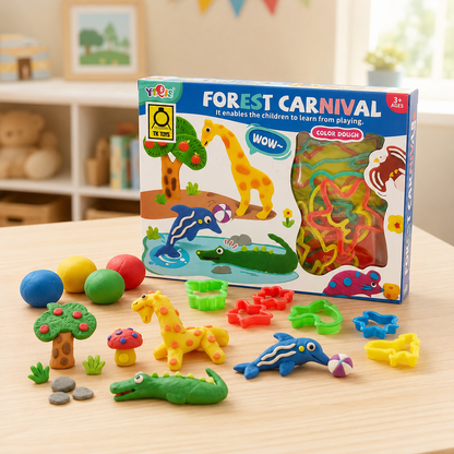 Set de Masas Moldeables Forest Carnival con Moldes de Animales