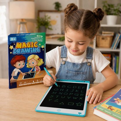 Pizarra Mágica LCD Infantil 12 Pulgadas con Lápiz y Borrado Instantáneo