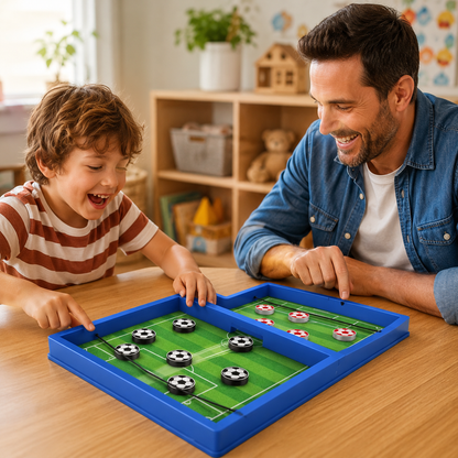 Juego de Mesa Fútbol Rápido para 2 Jugadores con Discos y Lanzadores Elásticos