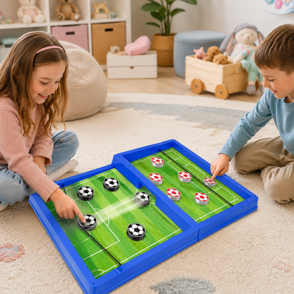 Juego de Mesa Fútbol Rápido para 2 Jugadores con Discos y Lanzadores Elásticos