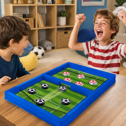Juego de Mesa Fútbol Rápido para 2 Jugadores con Discos y Lanzadores Elásticos