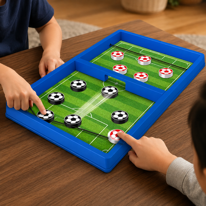 Juego de Mesa Fútbol Rápido para 2 Jugadores con Discos y Lanzadores Elásticos