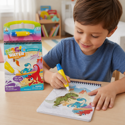 Libro Mágico para Pintar con Agua Reutilizable + Lápiz