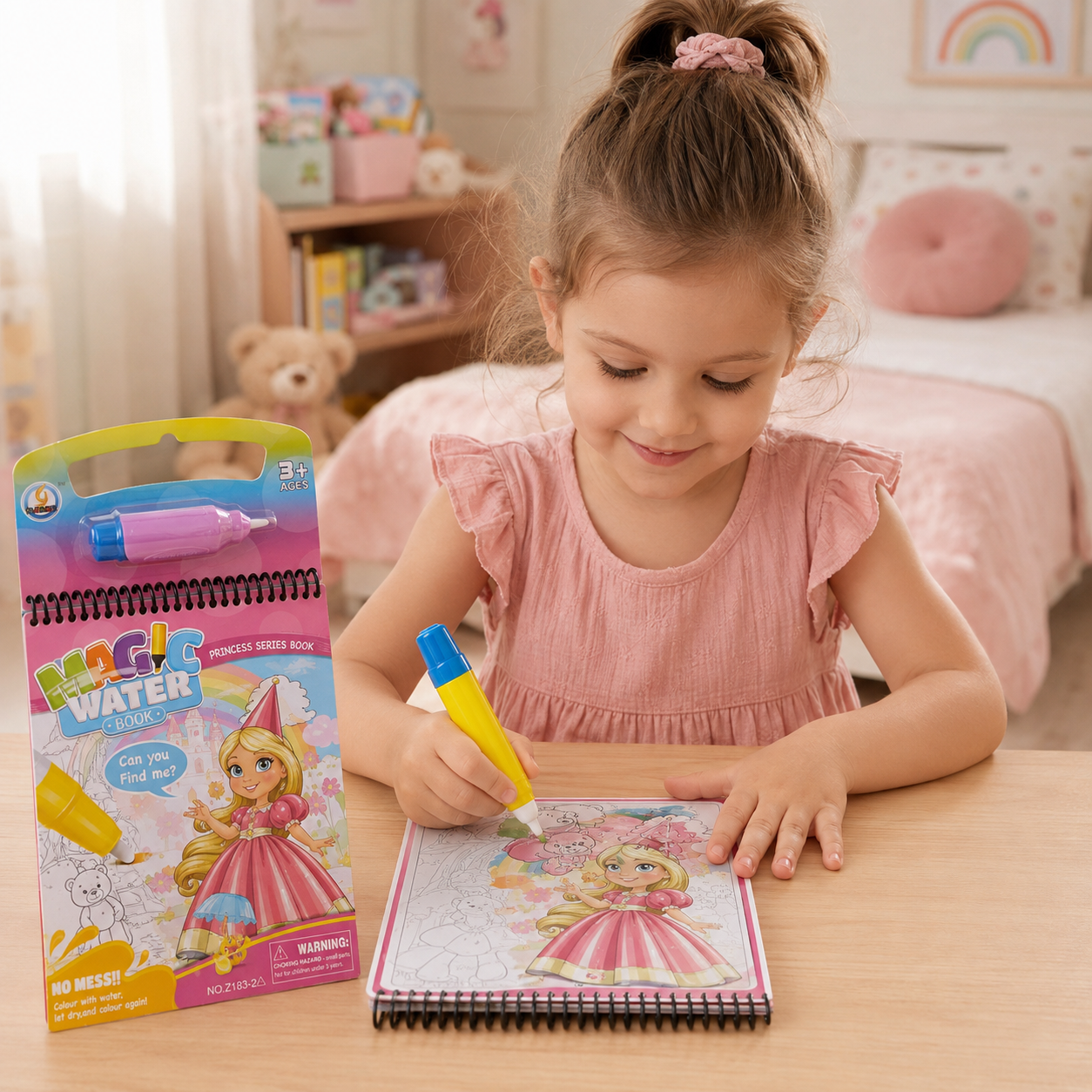 Libro Mágico para Pintar con Agua Reutilizable + Lápiz