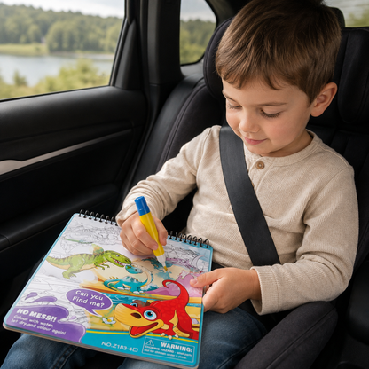 Libro Mágico para Pintar con Agua Reutilizable + Lápiz