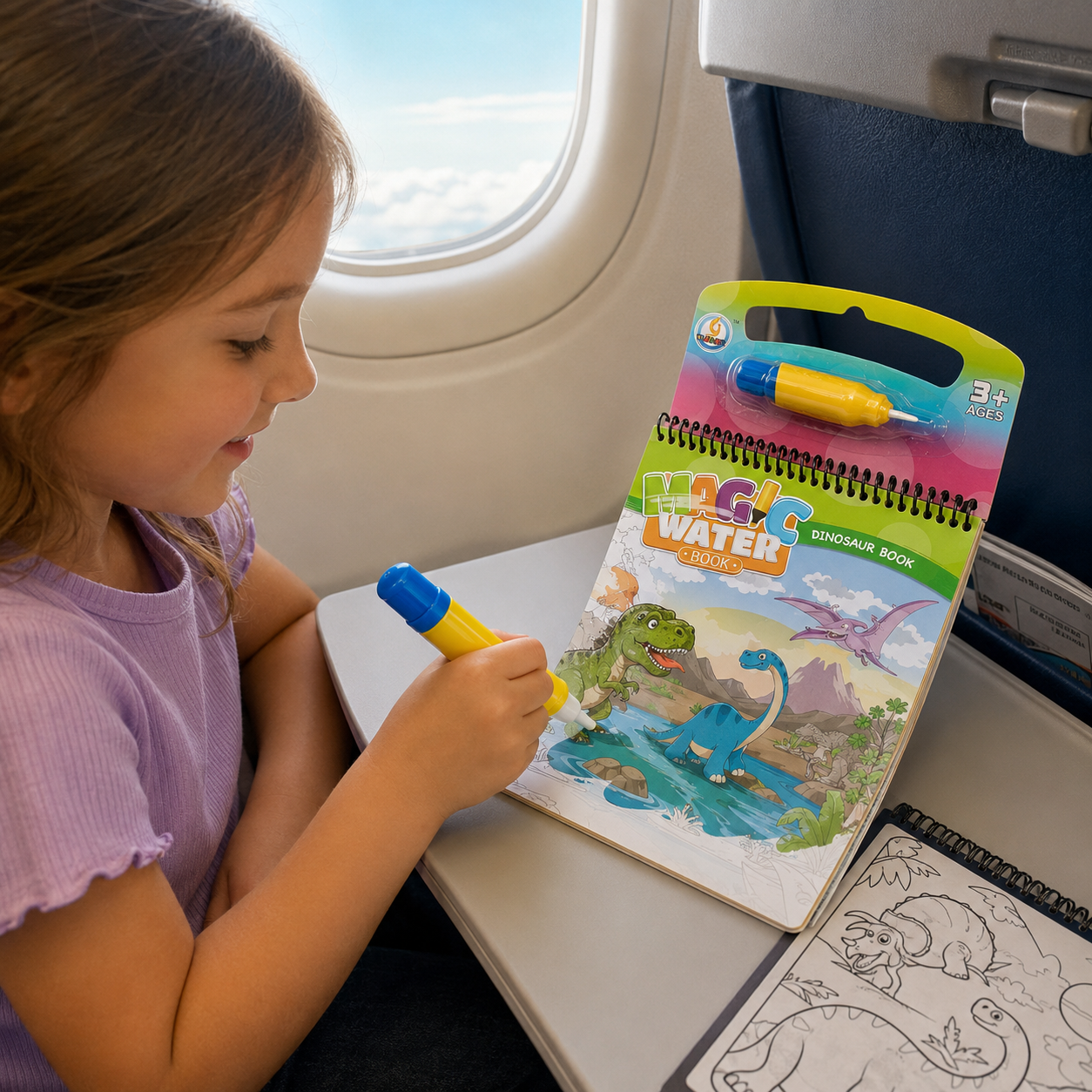 Libro Mágico para Pintar con Agua Reutilizable + Lápiz