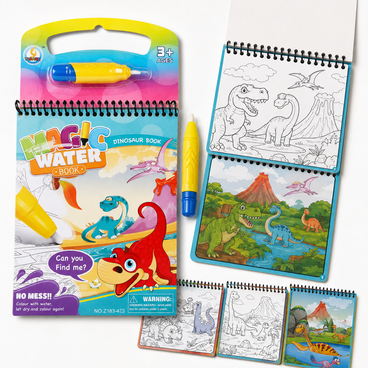 Libro Mágico para Pintar con Agua Reutilizable + Lápiz
