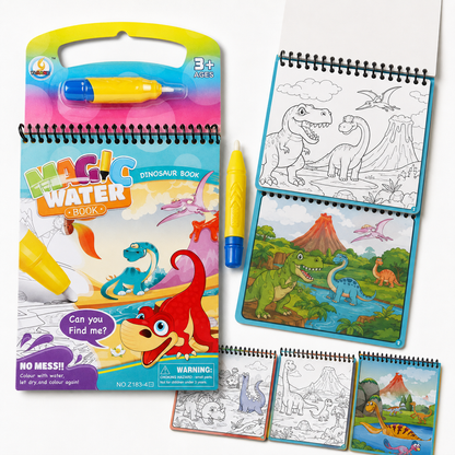 Libro Mágico para Pintar con Agua Reutilizable + Lápiz