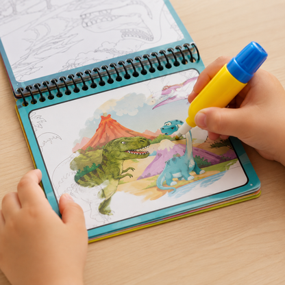 Libro Mágico para Pintar con Agua Reutilizable + Lápiz
