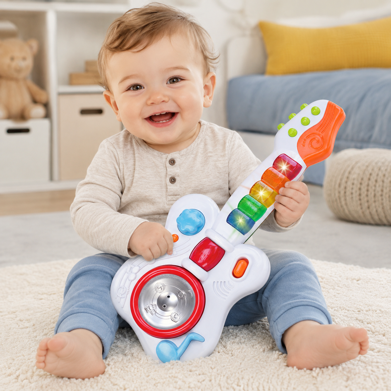 Guitarra Musical para Bebés Bontempi con Luces, Sonidos y Sensor