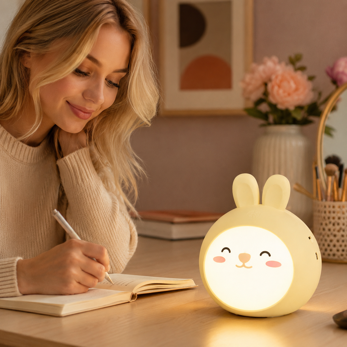 Lámpara Veladora de Conejito - ¡Ilumina tu Espacio con Ternura y Encanto! 🐰💖