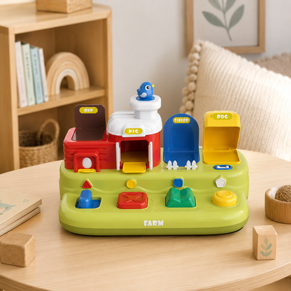 Juguete Interactivo Animales de la Granja con Música, Sonidos y Sistema Pop-Up