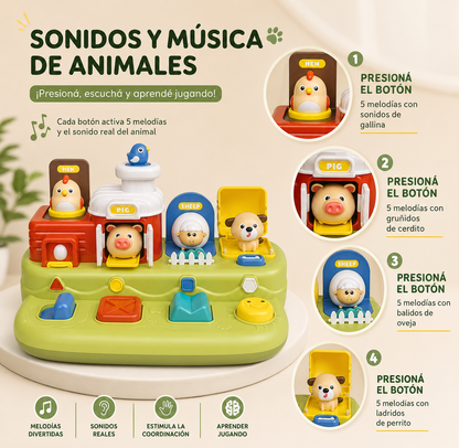 Juguete Interactivo Animales de la Granja con Música, Sonidos y Sistema Pop-Up