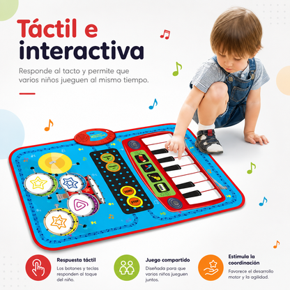 Alfombra banda musical para bebés 4  instrumentos