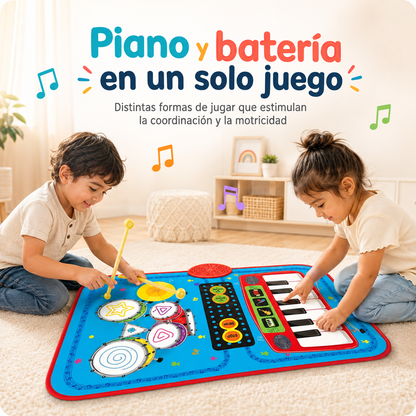 Alfombra banda musical para bebés 4  instrumentos