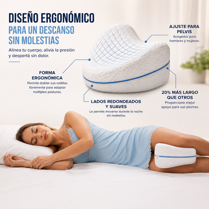 Almohada Ergonómica para Piernas y Rodillas