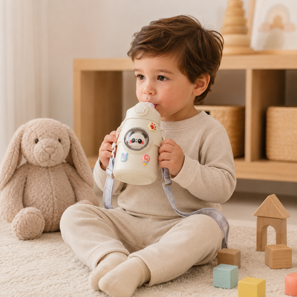 Botella de acero termica infantil  y personajes 3D 🥰 – Con correa y detalles intercambiables