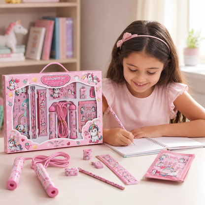 Set de Papelería Escolar (Regalo Ideal) - ¡Todo lo que Necesitas para la Aventura Escolar! 🎒🚀🦄