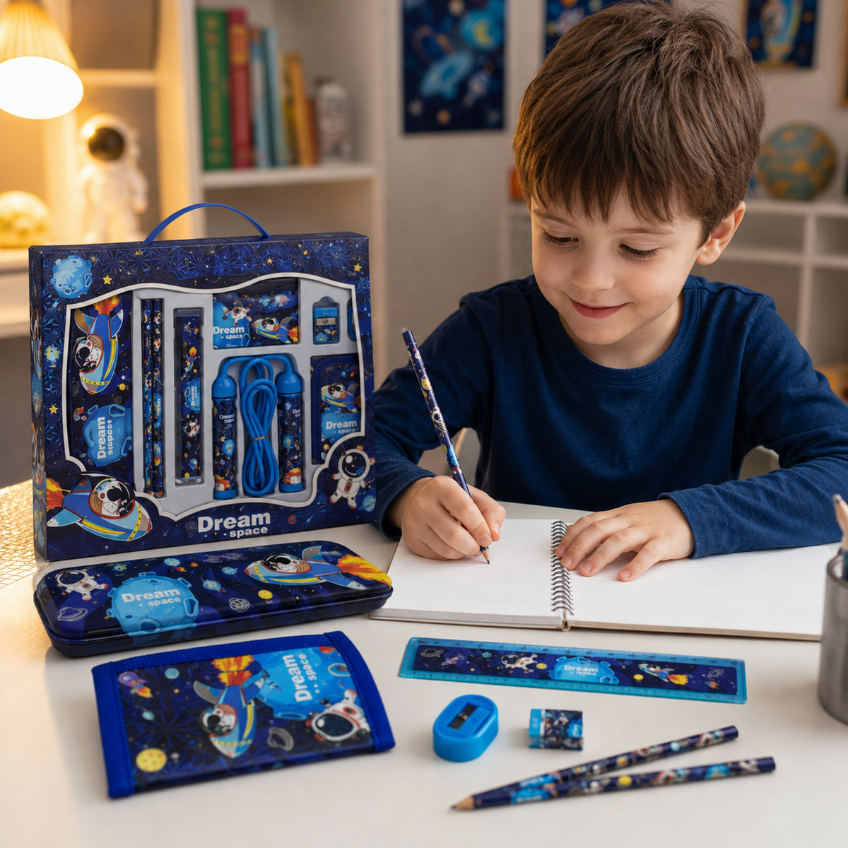 Set de Papelería Escolar (Regalo Ideal) - ¡Todo lo que Necesitas para la Aventura Escolar! 🎒🚀🦄