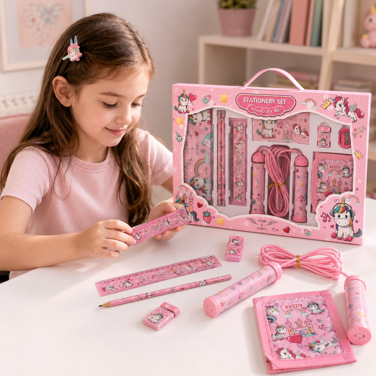 Set de Papelería Escolar (Regalo Ideal) - ¡Todo lo que Necesitas para la Aventura Escolar! 🎒🚀🦄