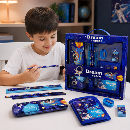 Set de Papelería Escolar (Regalo Ideal) - ¡Todo lo que Necesitas para la Aventura Escolar! 🎒🚀🦄